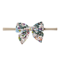 Bandeaux en Nylon avec imprimé floral pour bébés filles, accessoires de couvre-chef, en tissu, élastique, à nœud papillon, nouveau, lot de 10 pièces,