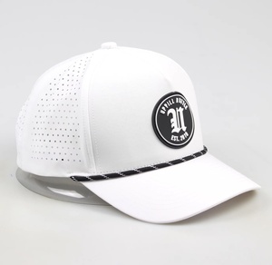 Hiệu Suất Tùy Chỉnh Cao Su PVC Vá Logo 5 Bảng Điều Chỉnh Thể Thao Laser Cắt Lỗ Gorras Dây Lướt Snapback Không Thấm Nước Golf Hat Mũ Bóng Chày - Product Image 2