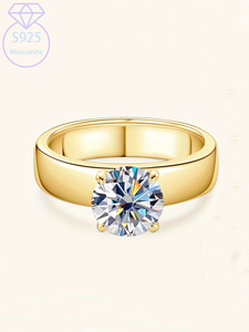 Bagues de Mariage et de Fiançailles en Argent Sterling Style <span class=keywords><strong>Luxe</strong></span> pour Hommes et Femmes avec Diamant et Moissanite, Bijoux de Mariage - Product Image 4