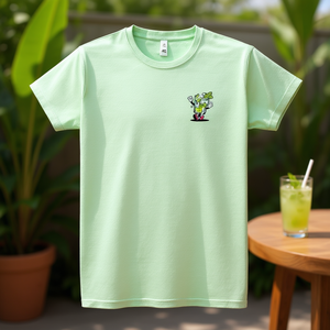 Camiseta Mojito Cocktail, Verde Claro, Diseño con Letras Pequeñas, Ropa Promocional - Product Image 3