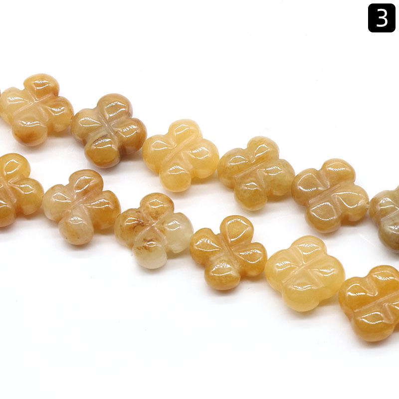 หยกเหลือง 14mm(15pcs)