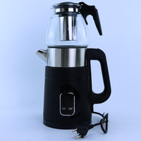 Nouveau design 1.2L 2.5L 2 en 1 bouilloire électrique en acier inoxydable verre double couche pour le chauffage de l'eau théière commerciale
