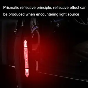 Adesivo di avvertimento <span class=keywords><strong>per</strong></span> auto rosso blu giallo 4 pezzi di avvertimento <span class=keywords><strong>per</strong></span> portiera di notte nastro riflettente <span class=keywords><strong>per</strong></span> porta adesivo <span class=keywords><strong>per</strong></span> corpo striscia riflettente - Product Image 3