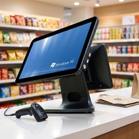 Système de point de vente DY tout-en-un avec écran tactile 15,6 + 11,6 pouces, Windows/Android, Google Store, avec deux écrans 11,6 pouces