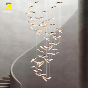 Lustre en cristal en forme d'<span class=keywords><strong>oiseau</strong></span> volant - Éclairage dynamique <span class=keywords><strong>de</strong></span> luxe pour escalier d'hôtel/galerie d'art - Product Image 1