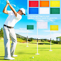 Ensemble de mini-tee de golf en nylon CS Exquisite avec drapeau imprimé personnalisé et porte-gobelet, portable, étanche et durable pour le golf en extérieur dans la cour