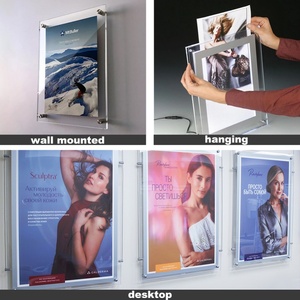 Customized Wall Mounted Crystal Light Box Poster <b>Frame</b> Advertising Poster <b>Frames</b> Led Slim <b>Acrylic</b> Lightbox - Product Image 3