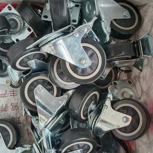 3 "Tpr Silent Casters Wheels Schwenkbare Rollen aus gebremstem Gummi 75mm für medizinische Geräte - Product Image 6