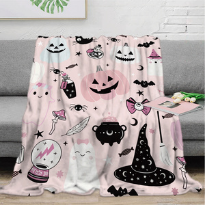Manta de Felpa con Estampado de Esqueleto de Dibujos Animados, Rectangular, Antipelusas, Decoración del Hogar, Uso en las Cuatro Estaciones - Product Image 4