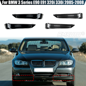 Kit carrosserie lèvre de pare-chocs avant, cache de feux antibrouillard, garniture, spoiler, séparateur et canards pour BMW Série 3 E90 E91 pré-lifting 320i 330i 2005-2008 - Product Image 1