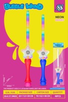 Épée à bulles papillon néon de 28 pouces avec lumières LED, 100 ml d'eau à bulles, machine à bulles électrique sécurisée pour enfants, baguette magique à bulles pour enfants