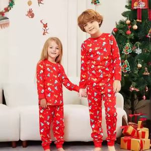 Venta al por Mayor de Ropa para el Hogar Navideña, Conjuntos de Pijamas Familiares Cálidos para Navidad - Product Image 3