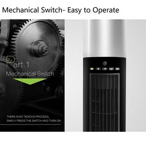 Ventilador de Dormitorio Silencioso de Lujo, Ventilador de Torre de Acero Inoxidable con Botón Táctil, Temporizador, 4 Velocidades y Viento de Estilo Natural - Product Image 4