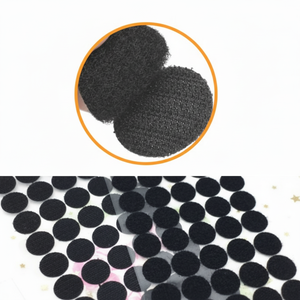 Adesivo rotondo nero da 2cm per Velcro 30 paia di cavi di comunicazione T0506-30 a scatto - Product Image 1