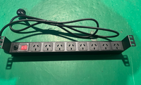 Unité de distribution d'alimentation (PDU) 2U pour montage en rack, 10 prises, indicateur de surcharge, 10A/15A 250V AC, ignifuge, centre de données