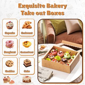 2 4 6 12 Holes Cupcake Box With Pvc Window Foldable White Paper Cup <b>Cake</b> Muffin Packaging Box - Product Image 6
