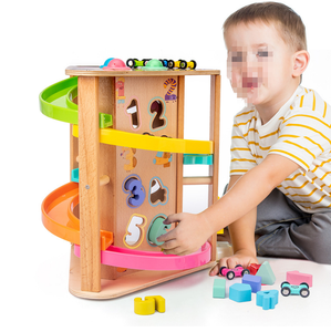 Vélo toboggan pour enfants jouet bébé puzzle piste coulissante en <span class=keywords><strong>bois</strong></span> éducation précoce frapper balle jeu assorti <span class=keywords><strong>scooter</strong></span> multifonctionnel - Product Image 1