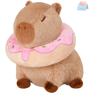 ODM OEM carpincho marrón juguetes de peluche con <span class=keywords><strong>donut</strong></span> para regalo de cumpleaños 10 pulgadas personalizado Kawaii lindo carpincho Plushie - Product Image 1