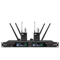 Microphone sans fil à diversité réelle en promotion, fréquence 500 MHz