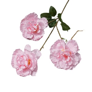 Ingenious Craftsmanship <b>Artificial</b> <b>Peony</b> Flowers 3 Large Silk Realistic Wedding Home Decor - Product Image 5