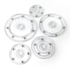 XY-L1S25 trong suốt 2.5inch 62mm Acrylic bàn xoay tổ chức vòng nhựa lười biếng Susan Tổ Chức Cơ Sở - Product Image 6