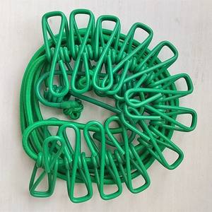 <span class=keywords><strong>Tendedero</strong></span> elástico de viaje portátil <span class=keywords><strong>con</strong></span> gancho de clip de abrazadera herramienta para exteriores resistente - Product Image 3