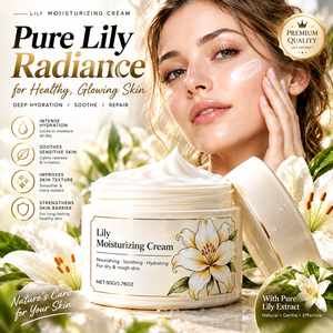 <span class=keywords><strong>Crème</strong></span> <span class=keywords><strong>Visage</strong></span> Hydratante Profonde à l'Extrait de Lys, Acide Hyaluronique et Squalane, Apaisante, Soin du <span class=keywords><strong>Visage</strong></span>, Produits de Soin de la <span class=keywords><strong>Peau</strong></span>, Marque Blanche, OEM - Product Image 1