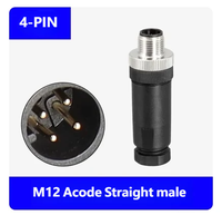 Connecteur LVXINDA M12 à code D X, 4 broches, 5 broches, 8 broches, 12 broches, connecteur droit ou à angle droit, connecteur IP68