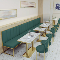 Ensemble de meubles de restaurant moderne, chaise et table de banquet, ensemble de table à manger de luxe, sièges de café, canapé de restauration rapide