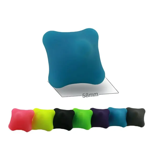 Thư giãn Silicone Hexagon massage tay bóng với biểu tượng tùy chỉnh TPR tập thể dục Grip cho cánh tay mặt bấm huyệt in Phương pháp CN phích cắm