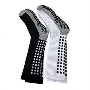 Anti-Slip Crew <b>Socks</b> With Geometric Pattern For Running Adults Summer Spandex Polyester Knitted Non-Slip <b>Socks</b> White <b>Black</b> - Product Image 1