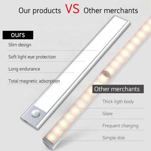 Luz LED Ultrafina de 20cm 30cm 40cm con Sensor de Movimiento PIR Recargable por USB para Debajo del Gabinete - Product Image 5