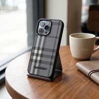 Étui de téléphone en cuir PU à motif écossais, protection intégrale pour iPhone 17 Pro Max, séries 16 et 15