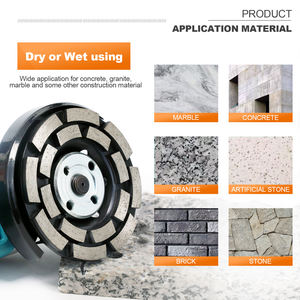 SEMINE usine OEM 125mm 5 pouces diamant tasse meule meule avec forme de dent irrégulière pour béton pierre granit - Product Image 4