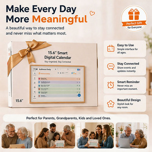 Écran LCD IPS 15,6 pouces 1920x1080, calendrier numérique 32 Go, calendrier électronique intelligent WiFi, planificateur familial hebdomadaire et mensuel interactif - Product Image 4