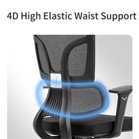 Chaise de bureau ergonomique en maille pour PDG, directeur, patron - Design moderne avec accoudoirs réglables et pieds en métal