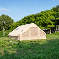 Tente gonflable luxueuse, tissu Oxford imperméable 420D, tentes gonflables pour le camping adaptées à 8-12 personnes, installation rapide