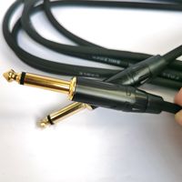 Câble de guitare stéréo 6,35 mm en cuivre sans oxygène avec gaine en PVC - Câble d'instrument professionnel plaqué or pour guitare électrique, basse et amplificateur