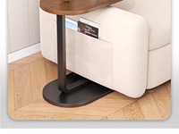 Petite table d'appoint en bois de style nordique avec rangement, table basse pour chambre à coucher, salon, bureau
