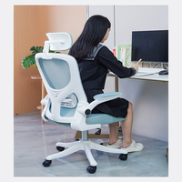 Chaise de bureau pivotante de direction n° 1 des ventes, réglable, entièrement en tissu maillé, avec appui-tête massant, chaise de bureau bon marché en plastique et fer pour l'école