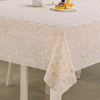 Jieiu — Plaid de Table en dentelle dorée, motif Floral pur, transparent, avec feuilles