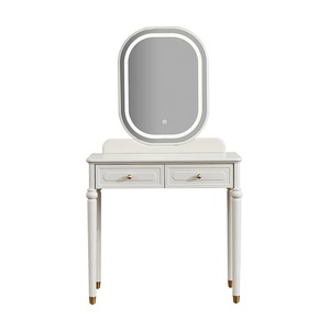 Nhà Máy Bán Hàng Trực Tiếp Thời Trang Hiện Đại Đồ Nội Thất Gia Đình Ngăn Kéo Trang Điểm Bảng Với Gương Có Thể Điều Chỉnh Độ Sáng - Product Image 1