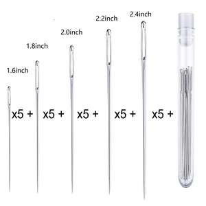 スチール製家庭用裁縫キット針大きな目に尖った大きな穴の手縫い針 - Product Image 4