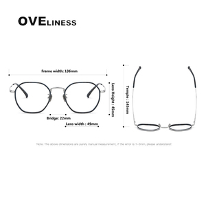 Gafas de acetato de titanio para hombre y mujer, anteojos con montura <span class=keywords><strong>Retro</strong></span> y cuadrada, graduadas, para miopía, 2023 - Product Image 6