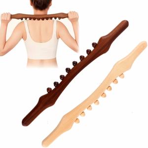 Acht-Perlen-Zehn-Perlen-Holztherapie-Schaber Meridian-Bagger-Fuß massage werkzeug Beauty Health Wood Scrap ing Stick Massage - Product Image 1