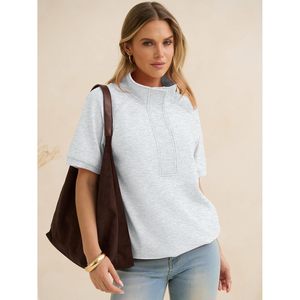 Camiseta Polo de Manga Corta para Mujer FOXA, Talla Grande, Ligera, de Algodón Transpirable, Informal, para Verano, Corte Regular - Product Image 3