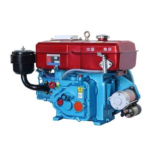Moteur diesel monocylindre ZR180 au meilleur prix avec démarrage électrique, système de refroidissement par eau, pompe et roulement pour l'agriculture - Product Image 2