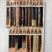 Mita 18 pouces Gypsy Locs synthétiques ondulés pour tressage, Faux Locs Gypsy, Extension de cheveux Ombré, Tresses Jumbo, Cheveux pour tresses au crochet, Gypsy Locs