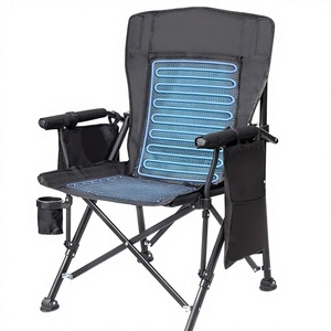 Silla de Camping Portátil de Doble Zona Refrigerada, Sistema de Circulación de Agua, Batería Recargable por USB, Brazos Acolchados, Portavasos, Silla para Exteriores - Product Image 1