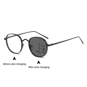 <span class=keywords><strong>Lunettes</strong></span> photochromiques anti-lumière bleue rondes métalliques or noir Kacamata filtre anti-lumière bleue <span class=keywords><strong>lunettes</strong></span> de lecture <span class=keywords><strong>progressives</strong></span> multifocales - Product Image 3